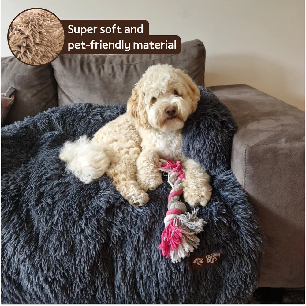 Captain Pup's fluffy dog ​​bed (2-in-1)